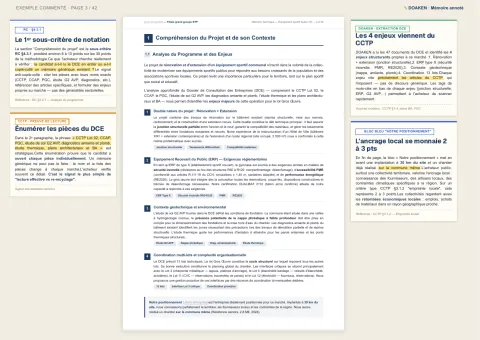 Un mémoire technique annoté, 42 pages